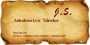 Jakobovics Sándor névjegykártya